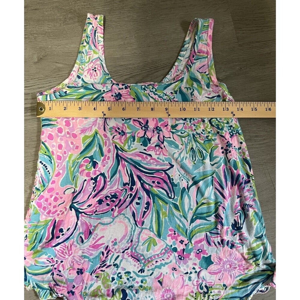 Lilly Pulitzer Ruffle PJ Tank Women's XXS Pajamas Top Sleeveless - Picture 2 of 6